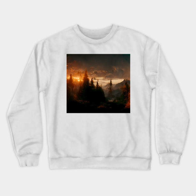 Sunset in the Wilderness #1 Crewneck Sweatshirt by endage